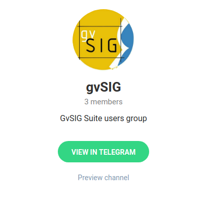 Grupo gvSIG Suite no Telegram